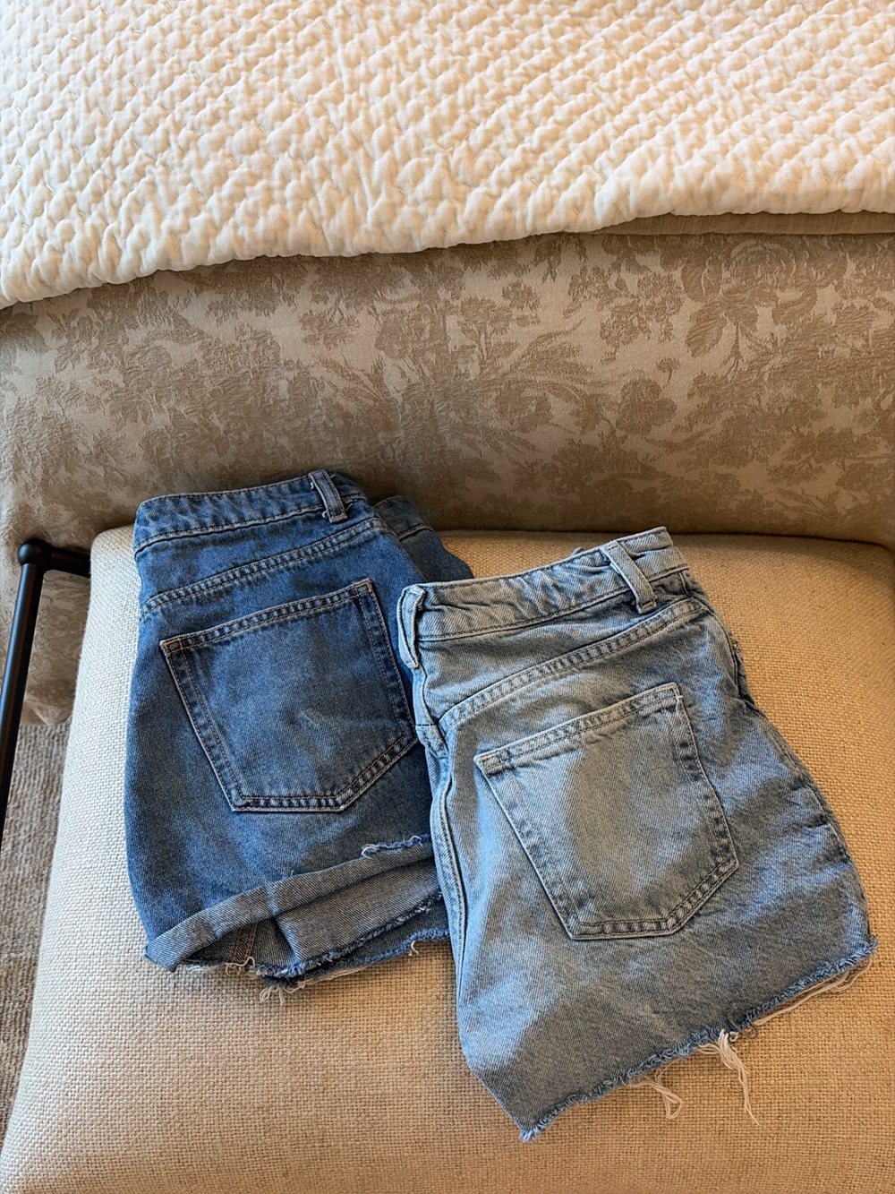 H&M Denim Cutoff Shorts Bundle - Dark & Light Wash - 0